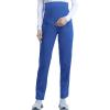 Cherokee Maternity Scrub Pants for Women Straight Leg Bottoms with Belly Coverage, Ultra Soft 2-Way Stretch Fabric – WW155(Royal)