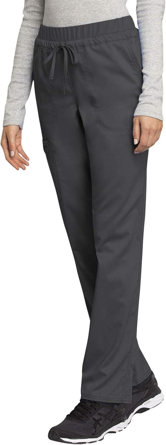 imageCherokee Scrub Set for Women VNeck Tuckable Scrub Top WW657 with Mid Rise Tapered Leg Drawstring Scrub Pant WW105Pewter