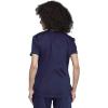 Cherokee Scrub Set for Women V-Neck Tuckable Scrub Top WW657 with Mid Rise Tapered Leg Drawstring Scrub Pant WW105(Navy)