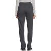 Cherokee Scrub Set for Women V-Neck Tuckable Scrub Top WW657 with Mid Rise Tapered Leg Drawstring Scrub Pant WW105(Pewter)