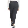 Cherokee Women Scrub Set Snap Front V-Neck Top WW622 with Mid Rise Jogger Elastic Waistband WW115(Pewter)