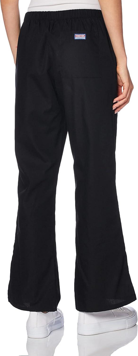 imageCherokee Womens Flare Leg Drawstring Scrub PantBlack