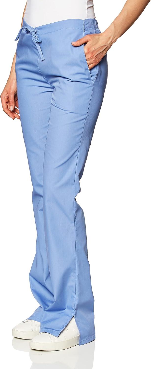 imageCherokee Womens Flare Leg Drawstring Scrub PantCiel