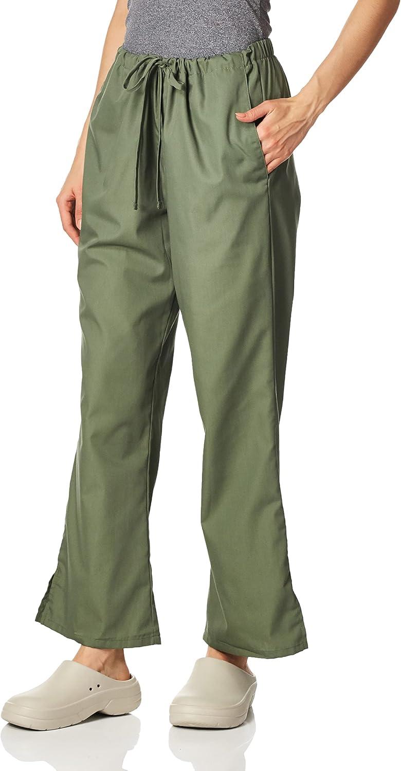 imageCherokee Womens Flare Leg Drawstring Scrub PantOlive