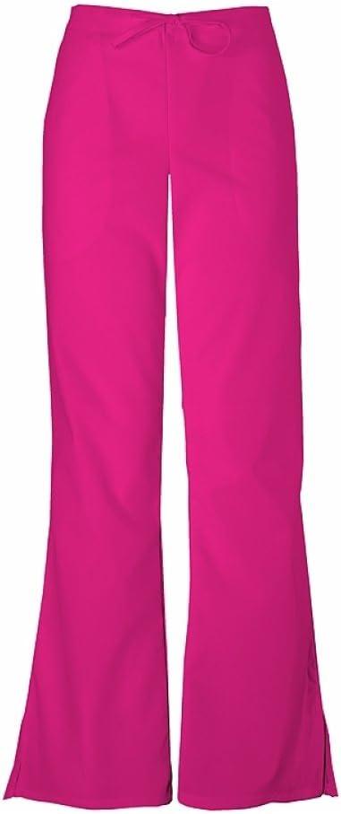 imageCherokee Womens Flare Leg Drawstring Scrub PantRaspberry