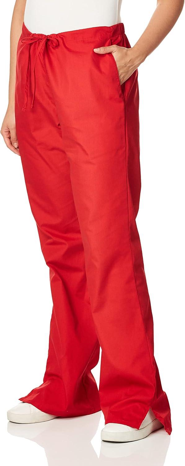 imageCherokee Womens Flare Leg Drawstring Scrub PantRed