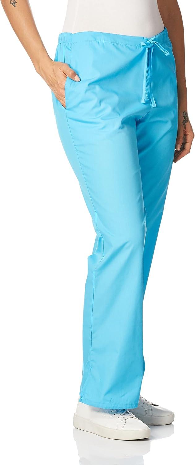 imageCherokee Womens Flare Leg Drawstring Scrub PantTurquoise