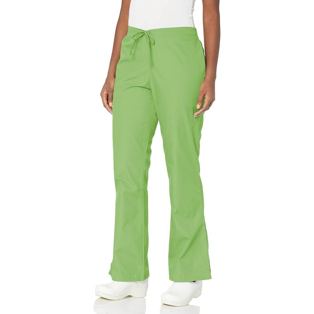 imageCherokee Womens Flare Leg Drawstring Scrub PantAloe