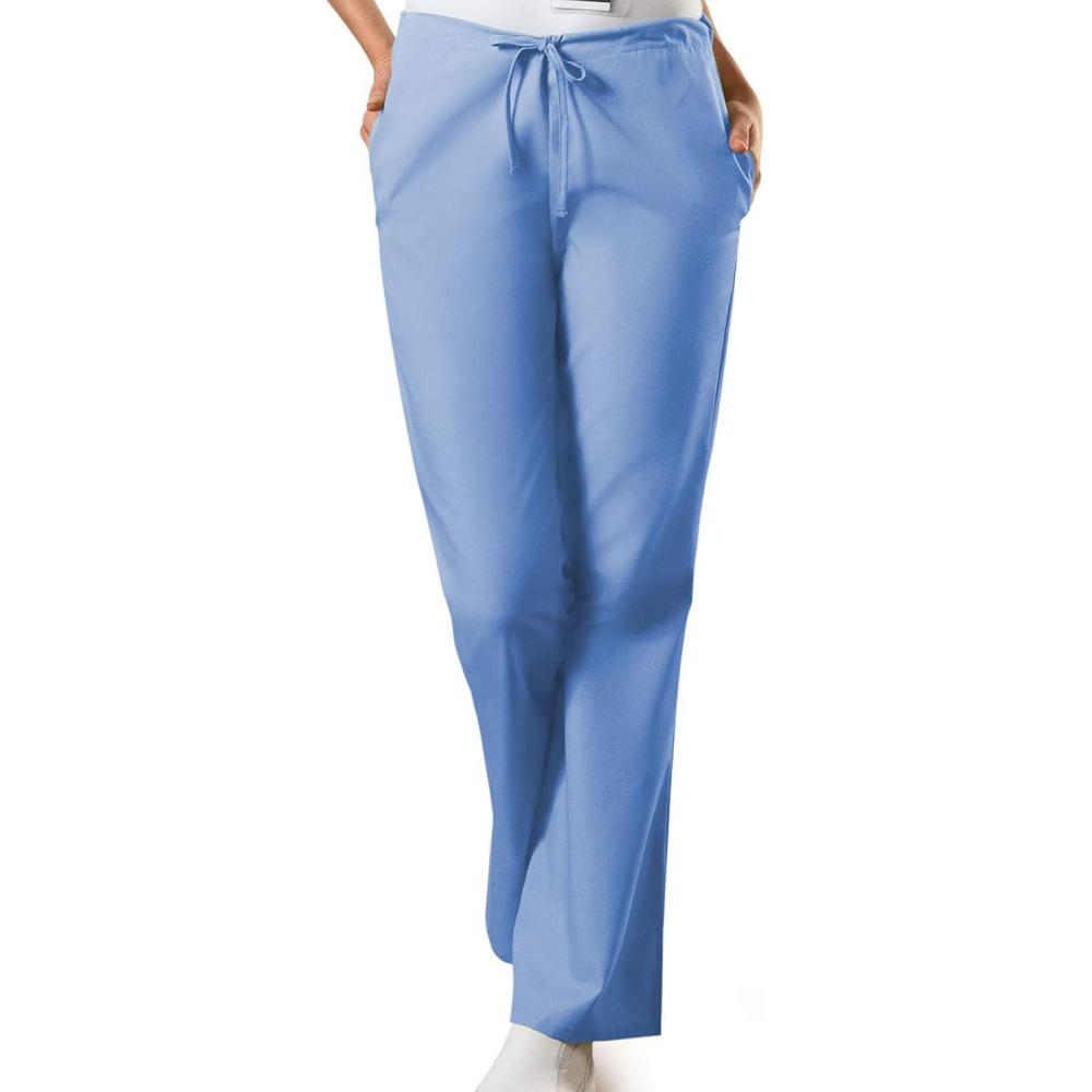 imageCherokee Womens Flare Leg Drawstring Scrub PantCiel