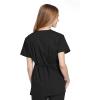 Cherokee Women Scrubs Top Workwear Originals Mock Wrap Tunic 4801(Black)