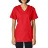 Cherokee Women Scrubs Top Workwear Originals Mock Wrap Tunic 4801(Red)