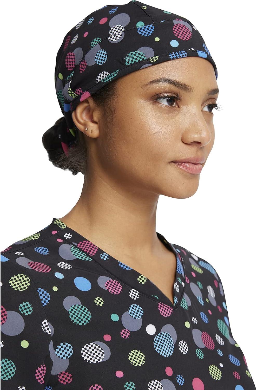 imageCherokee Men amp Women Print Scrubs Hat CK513 One Size Checker Dots