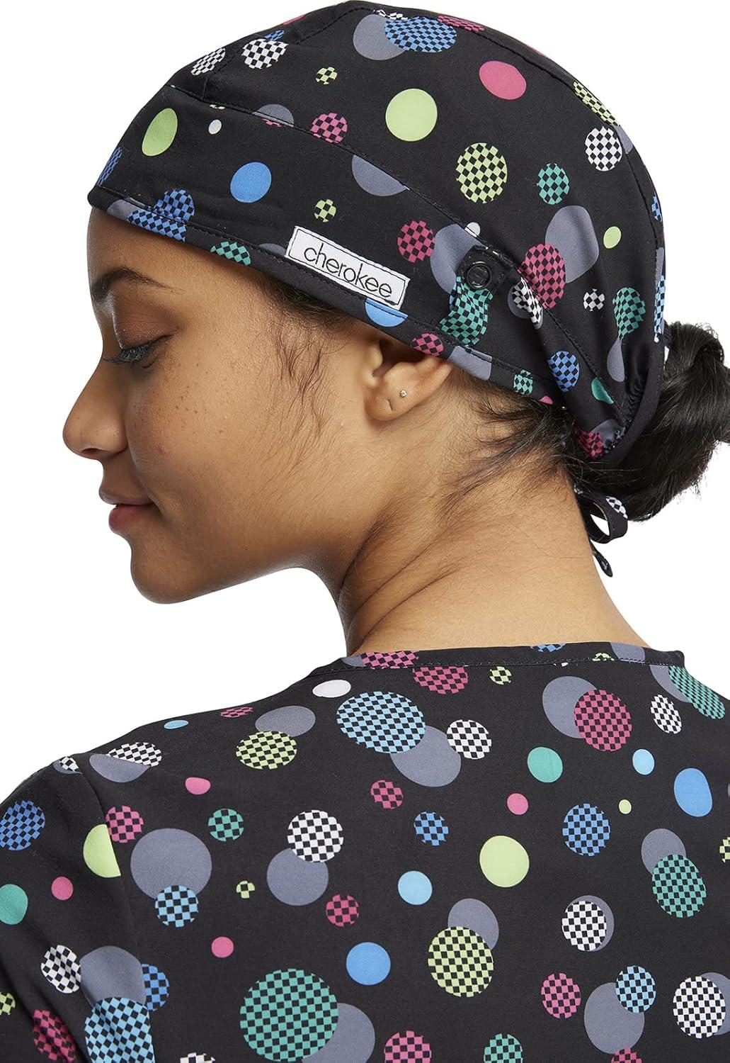 imageCherokee Men amp Women Print Scrubs Hat CK513 One Size Checker Dots