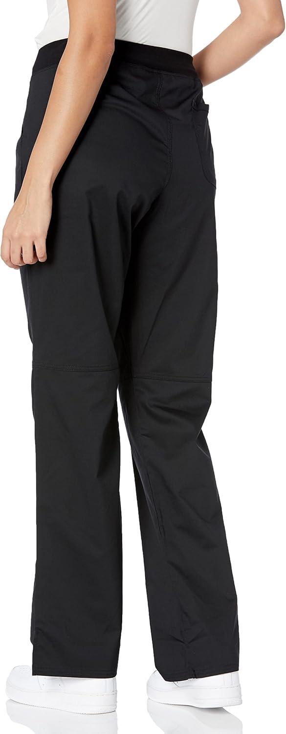 imageCherokee Scrub Set For Women Modern Classic Fit Mock Wrap Top WW610 With Mid Rise Straight Leg Pant WW110Black