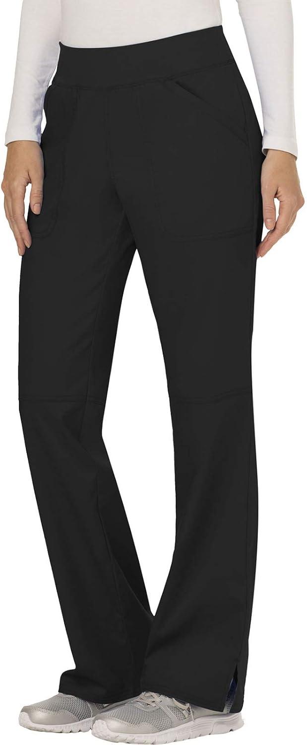 imageCherokee Scrub Set for Women Mock Wrap Top amp Mid Rise Straight Leg Pant Ultra Soft 2Way Stretch Medical Uniform CK00040CBlack