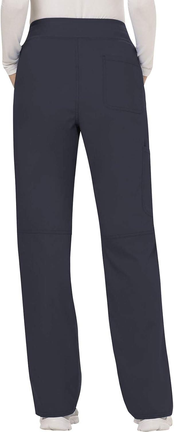 imageCherokee Scrub Set for Women Mock Wrap Top amp Mid Rise Straight Leg Pant Ultra Soft 2Way Stretch Medical Uniform CK00040CPewter