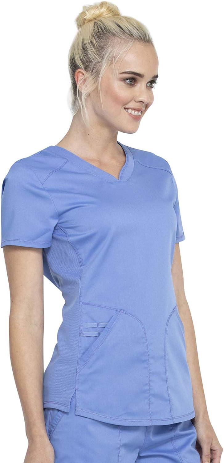 imageCherokee Women Scrub Set VNeck Scrub Top WW601 with Mid Rise Scrub Jogger Pants WW115Ciel