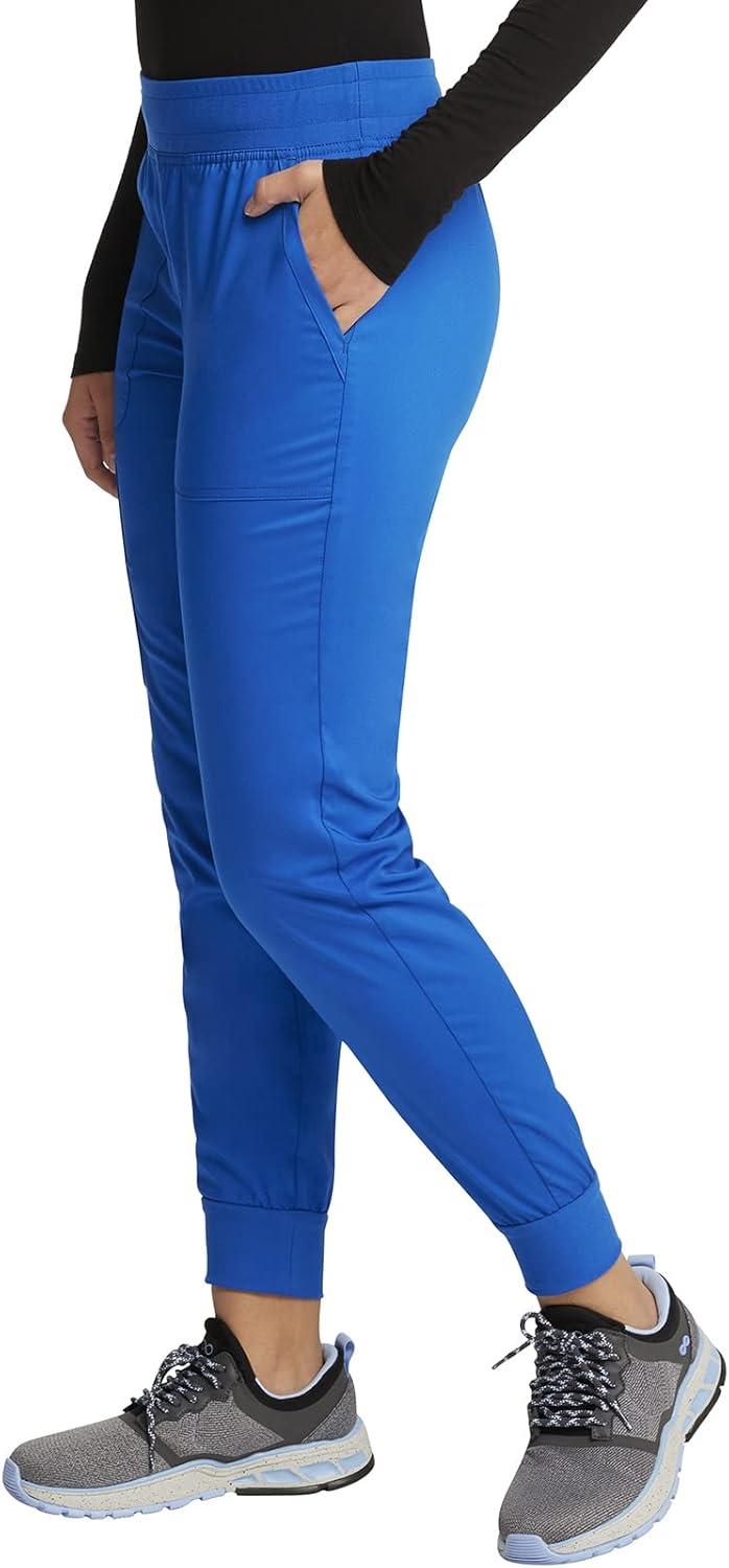 imageCherokee Women Scrub Set VNeck Scrub Top WW601 with Mid Rise Scrub Jogger Pants WW115Royal