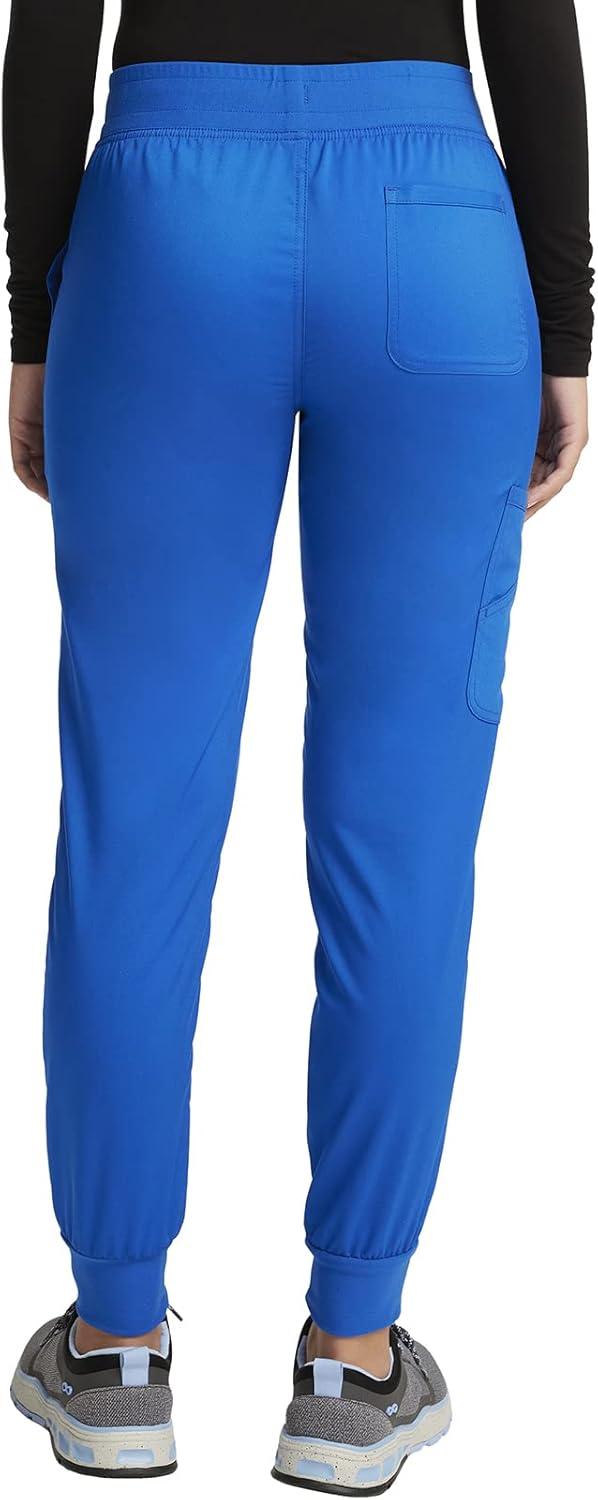 imageCherokee Women Scrub Set VNeck Scrub Top WW601 with Mid Rise Scrub Jogger Pants WW115Royal