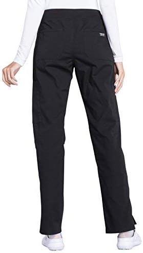 imageCherokee Women Scrubs Set Workwear Professionals WW665 VNeck Top amp WW170 Mid Rise Straight Leg Pullon Cargo Pant Black 4XL Top 3XL Pant
