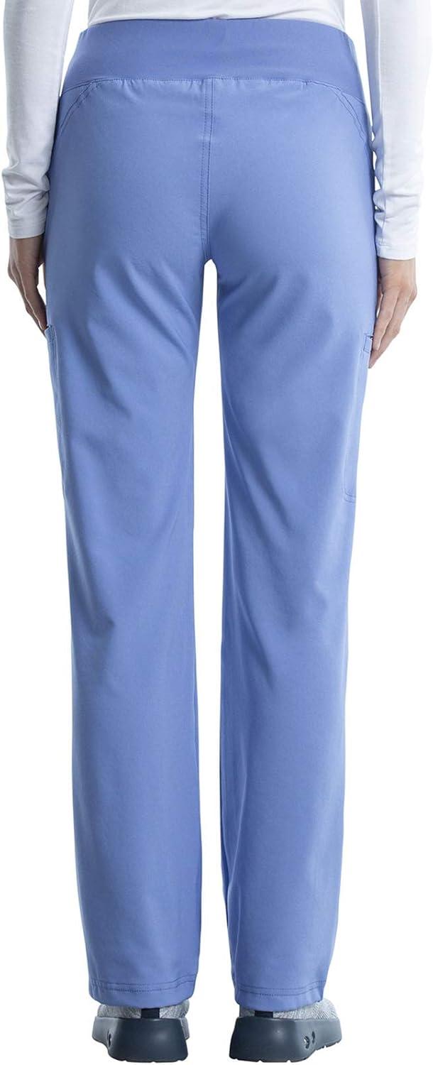 imageCherokee Womens Scrub Set Contemporary Fit Mid Rise 6 Pocket Straight Leg Pant CK002 and 4 Pocket VNeck Top CK605Ciel
