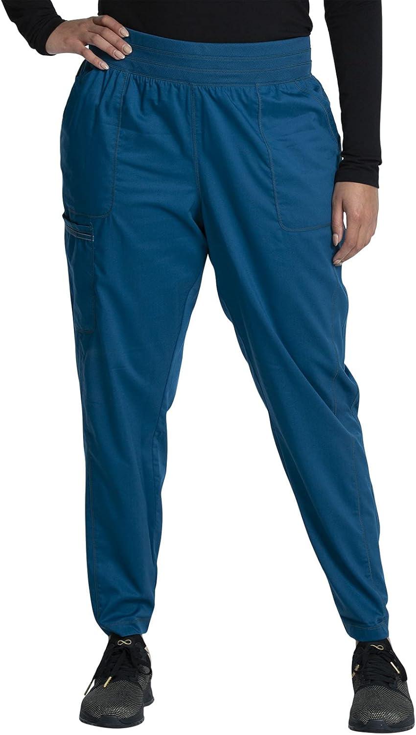imageCherokee Womens Scrub Set Modern Classic Fit VNeck Scrub Top WW601 with Natural Rise Jogger amp Elasticized Waistband WW011Caribbean Blue