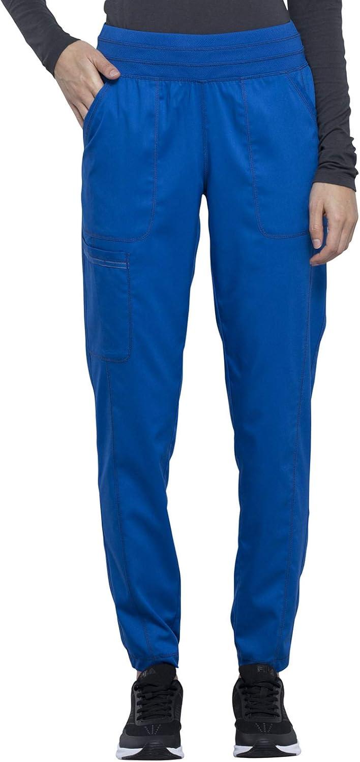 imageCherokee Womens Scrub Set Modern Classic Fit VNeck Scrub Top WW601 with Natural Rise Jogger amp Elasticized Waistband WW011Royal