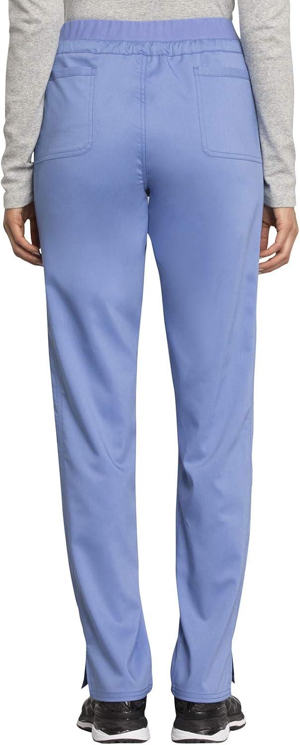 imageCherokee Womens Scrub Set VNeck Knit Panel Scrub Top WW2875 Mid Rise Tapered Leg Drawstring Scrub Pant WW105Ciel
