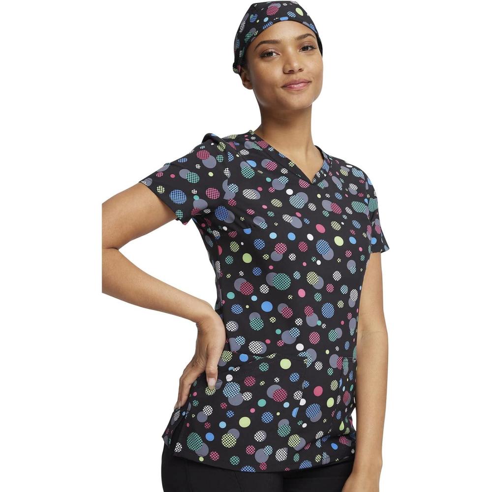 imageCherokee Men amp Women Print Scrubs Hat CK513 One Size Checker Dots