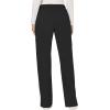 Cherokee Scrub Set For Women Modern Classic Fit 3 Pockets V-Neck Top WW620 with 5 Pockets Moderate Flare Leg Pant WW120(Black)