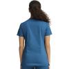 Cherokee Scrub Set For Women Modern Classic Fit 3 Pockets V-Neck Top WW620 with 5 Pockets Moderate Flare Leg Pant WW120(Caribbean Blue)