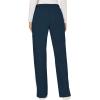 Cherokee Scrub Set For Women Modern Classic Fit 3 Pockets V-Neck Top WW620 with 5 Pockets Moderate Flare Leg Pant WW120(Caribbean Blue)