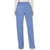 Cherokee Scrub Set For Women Modern Classic Fit 3 Pockets V-Neck Top WW620 with 5 Pockets Moderate Flare Leg Pant WW120(Ciel)