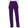 Cherokee Scrub Set For Women Modern Classic Fit 3 Pockets V-Neck Top WW620 with 5 Pockets Moderate Flare Leg Pant WW120(Eggplant)