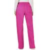 Cherokee Scrub Set For Women Modern Classic Fit 3 Pockets V-Neck Top WW620 with 5 Pockets Moderate Flare Leg Pant WW120(Electric Pink)