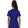 Cherokee Scrub Set For Women Modern Classic Fit 3 Pockets V-Neck Top WW620 with 5 Pockets Moderate Flare Leg Pant WW120(Galaxy Blue)