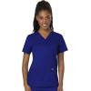 Cherokee Scrub Set For Women Modern Classic Fit 3 Pockets V-Neck Top WW620 with 5 Pockets Moderate Flare Leg Pant WW120(Galaxy Blue)