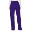 Cherokee Scrub Set For Women Modern Classic Fit 3 Pockets V-Neck Top WW620 with 5 Pockets Moderate Flare Leg Pant WW120(Grape)