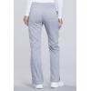 Cherokee Scrub Set For Women Modern Classic Fit 3 Pockets V-Neck Top WW620 with 5 Pockets Moderate Flare Leg Pant WW120(Grey)