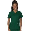 Cherokee Scrub Set For Women Modern Classic Fit 3 Pockets V-Neck Top WW620 with 5 Pockets Moderate Flare Leg Pant WW120(Hunter Green)