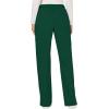Cherokee Scrub Set For Women Modern Classic Fit 3 Pockets V-Neck Top WW620 with 5 Pockets Moderate Flare Leg Pant WW120(Hunter Green)