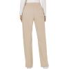 Cherokee Scrub Set For Women Modern Classic Fit 3 Pockets V-Neck Top WW620 with 5 Pockets Moderate Flare Leg Pant WW120(Khaki)