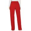 Cherokee Scrub Set For Women Modern Classic Fit 3 Pockets V-Neck Top WW620 with 5 Pockets Moderate Flare Leg Pant WW120(Red)