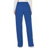 Cherokee Scrub Set For Women Modern Classic Fit 3 Pockets V-Neck Top WW620 with 5 Pockets Moderate Flare Leg Pant WW120(Royal)
