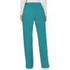 Cherokee Scrub Set For Women Modern Classic Fit 3 Pockets V-Neck Top WW620 with 5 Pockets Moderate Flare Leg Pant WW120(Teal Blue)