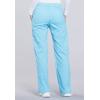 Cherokee Scrub Set For Women Modern Classic Fit 3 Pockets V-Neck Top WW620 with 5 Pockets Moderate Flare Leg Pant WW120(Turquoise)