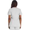 Cherokee Scrub Set For Women Modern Classic Fit 3 Pockets V-Neck Top WW620 with 5 Pockets Moderate Flare Leg Pant WW120(White)