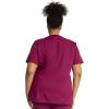 Cherokee Scrub Set For Women Modern Classic Fit 3 Pockets V-Neck Top WW620 with 5 Pockets Moderate Flare Leg Pant WW120(Wine)