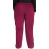 Cherokee Scrub Set For Women Modern Classic Fit 3 Pockets V-Neck Top WW620 with 5 Pockets Moderate Flare Leg Pant WW120(Wine)