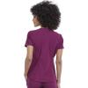 Cherokee Scrub Set for Women, 6 Pockets with Tuckable V-Neck Top CK819 & Mid Rise Tapered Leg Drawstring Scrub Pant – CK095, Wine- L Top/L Pant